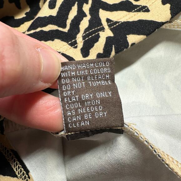 J.McLaughlin Dress Women Small Tan Black Terin Sheath Zebra Animal Print Classic - Picture 6 of 9